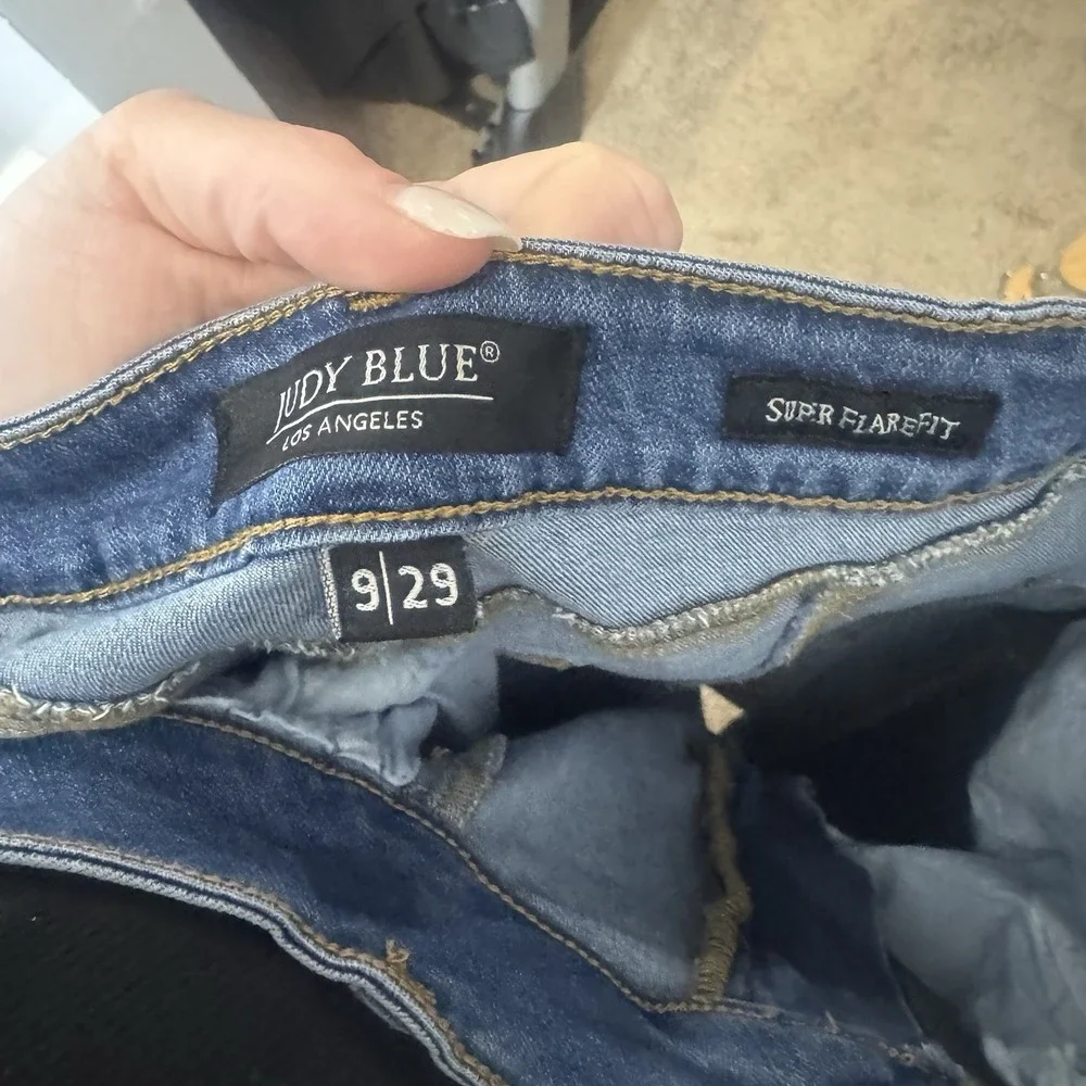 Judy Blue Jeans Size 9 29 Super Flare Stretch High Rise Medium Wash Blue